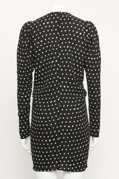 Polka Dot Print Mini Dress