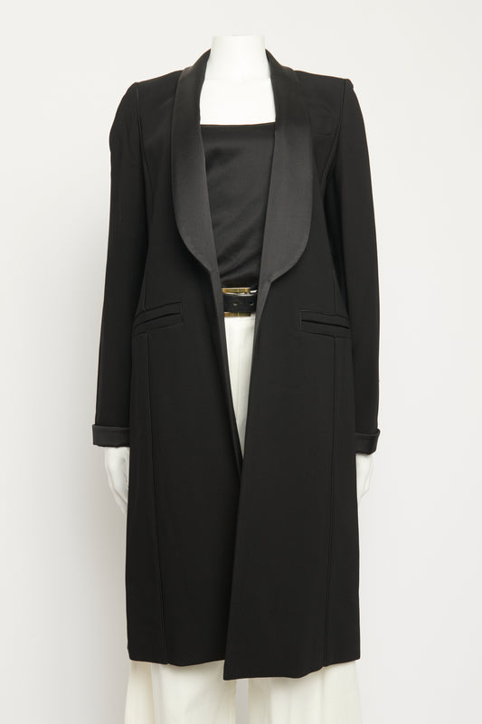 Black Tuxedo Style Preowned Evening Coat