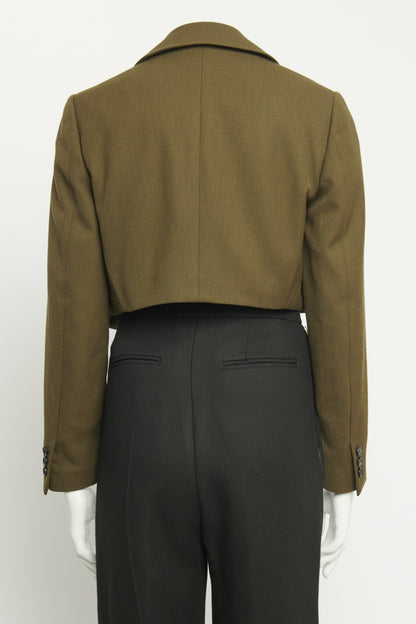 Asymmetrical Wool Gabardine Preowned Jacket