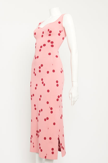 2020 Polka-dot Jacquard-knit Preowned Dress