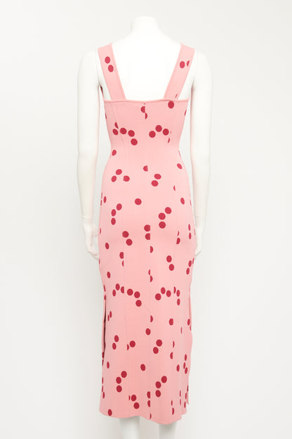 2020 Polka-dot Jacquard-knit Preowned Dress