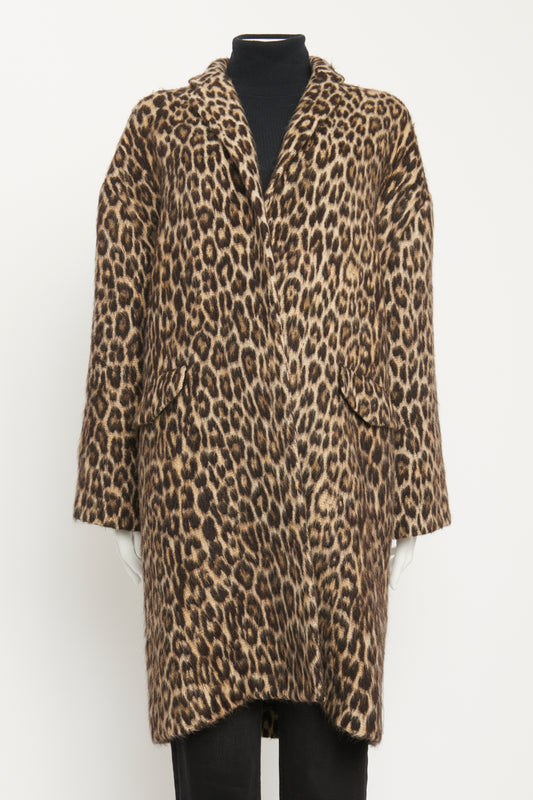 Alpaca Blend Leopard Preowned Coat