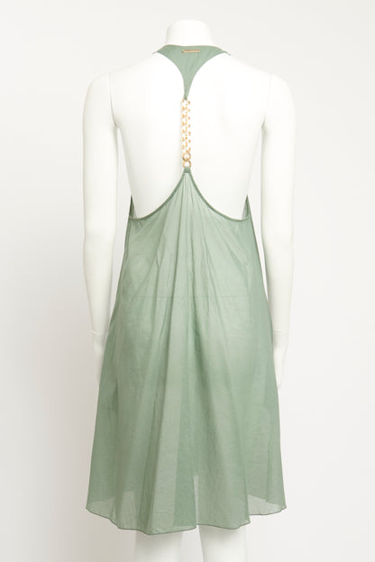 Sage Chained Cotton Preowned Slip