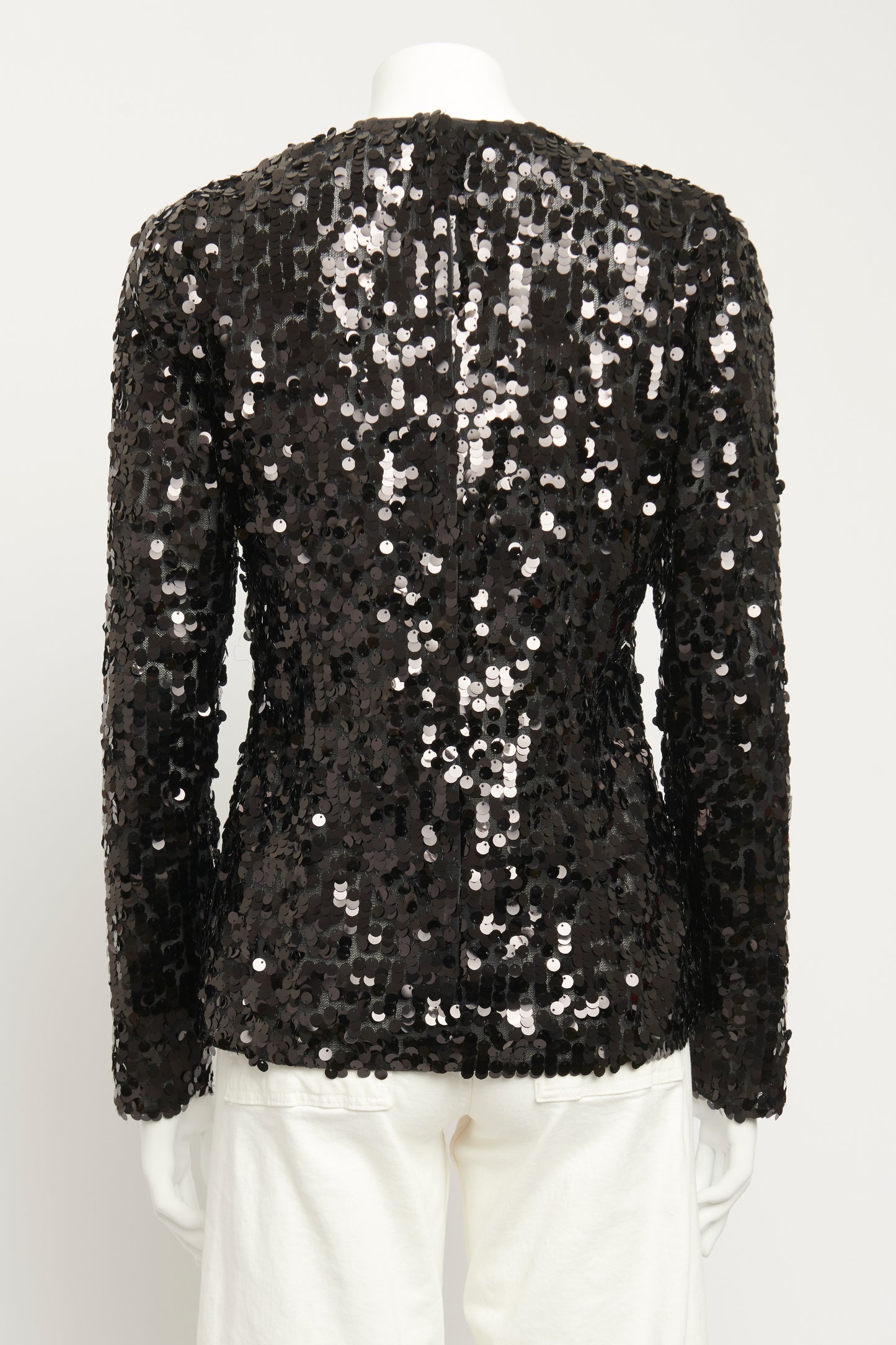 Black Sequin Preowned Top