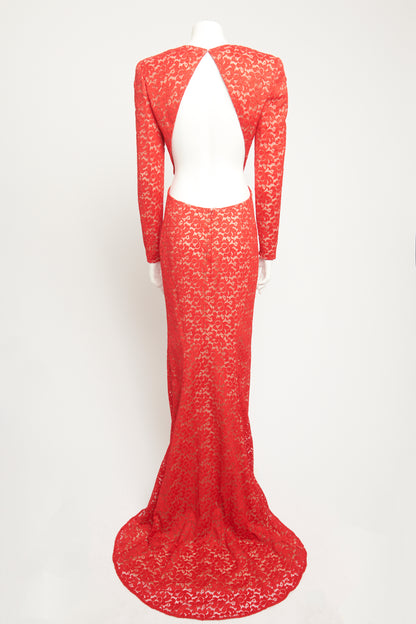 Red Lace Lover Preowned Gown