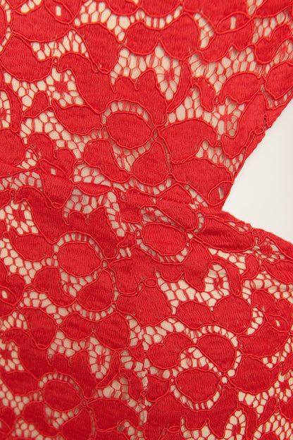 Red Lace Lover Preowned Gown