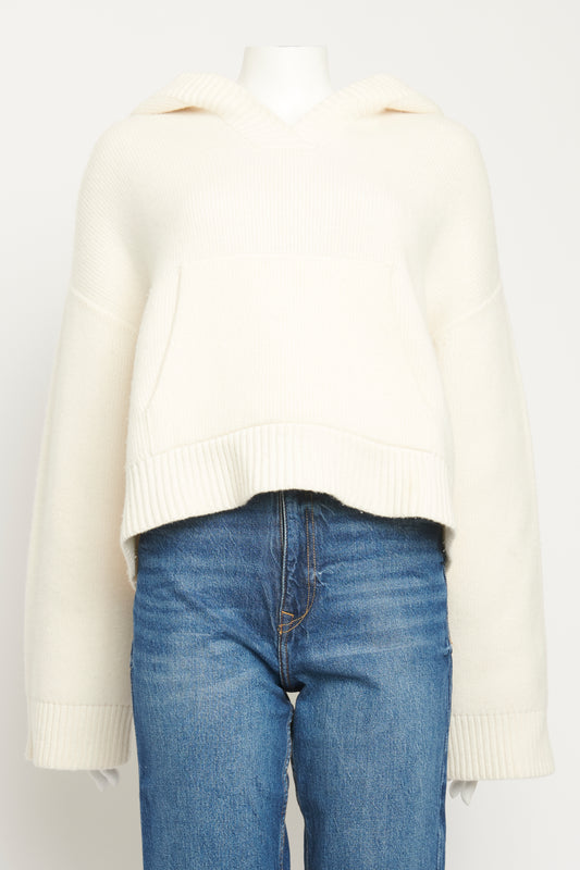 Porcelain Cashmere Cropped Preowned Jumper