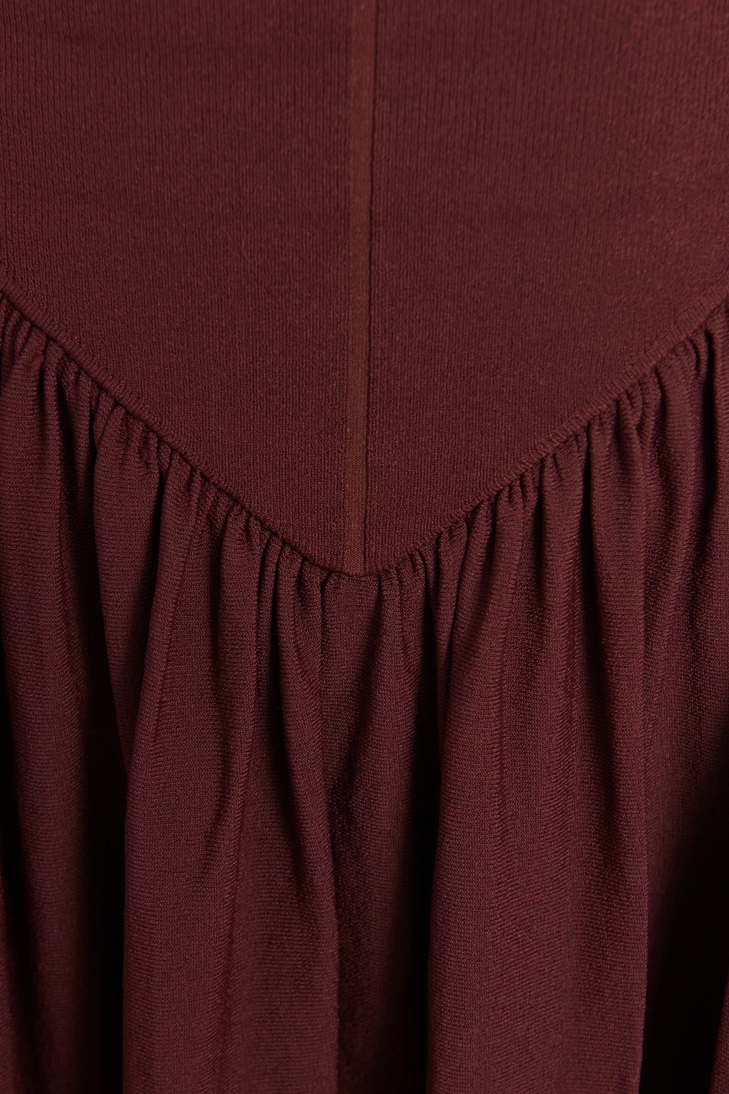 Burgundy Scoop Neck Dropped Waist Preowned Dress