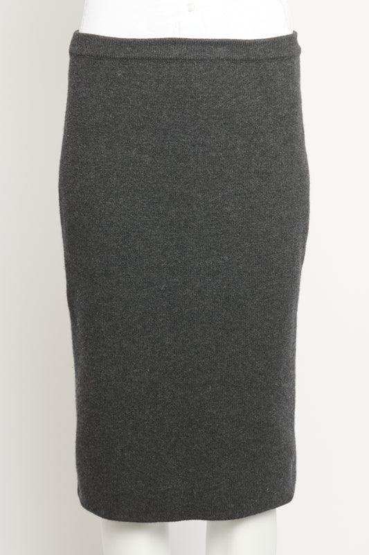 Cashmere Blend Fine Knit Preowned Skirt