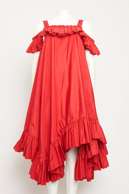 2018 Silk Taffeta Ruffle Preowned Dress