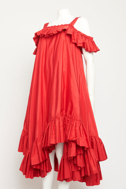 2018 Silk Taffeta Ruffle Preowned Dress