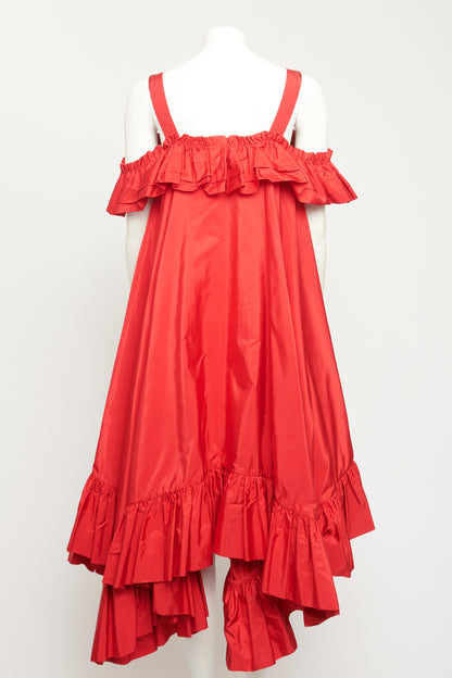 2018 Silk Taffeta Ruffle Preowned Dress