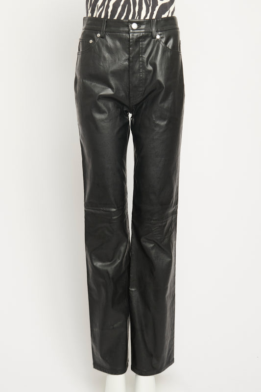 Leather Straight Leg Preowned Pants