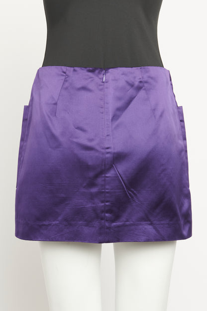 Silk Violet Preowned Mini Skirt