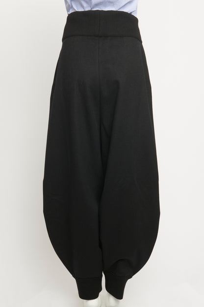 Black Wool Preowned Balloon Trousers