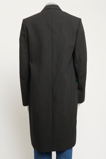 Black Wool Open Preowned Coat