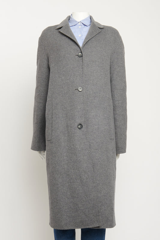 Marl Cashmere Single Breasted Preowned Coat