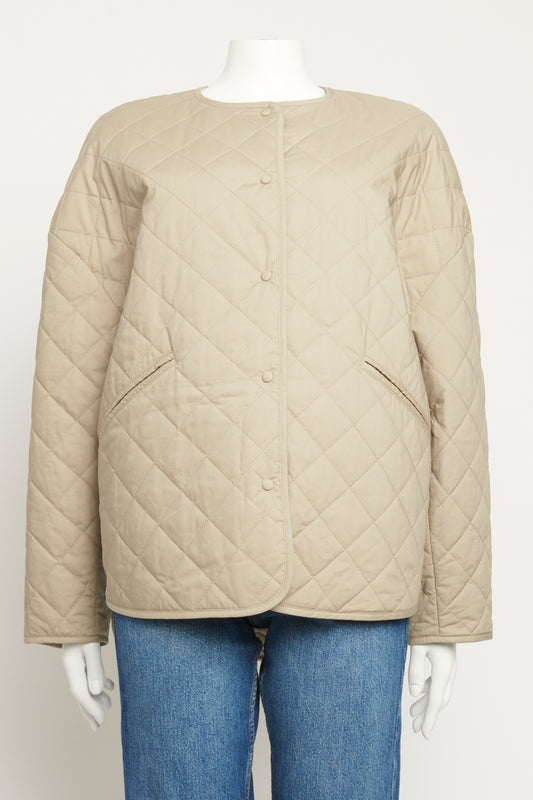 Taupe Quilted Preowned Jacket