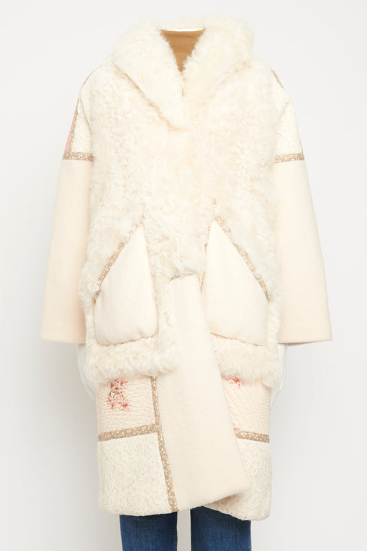 White Shag Shearling Preowned Coat