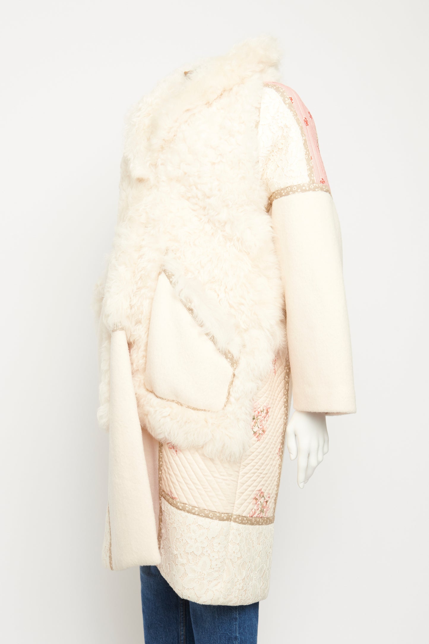 White Shag Shearling Preowned Coat