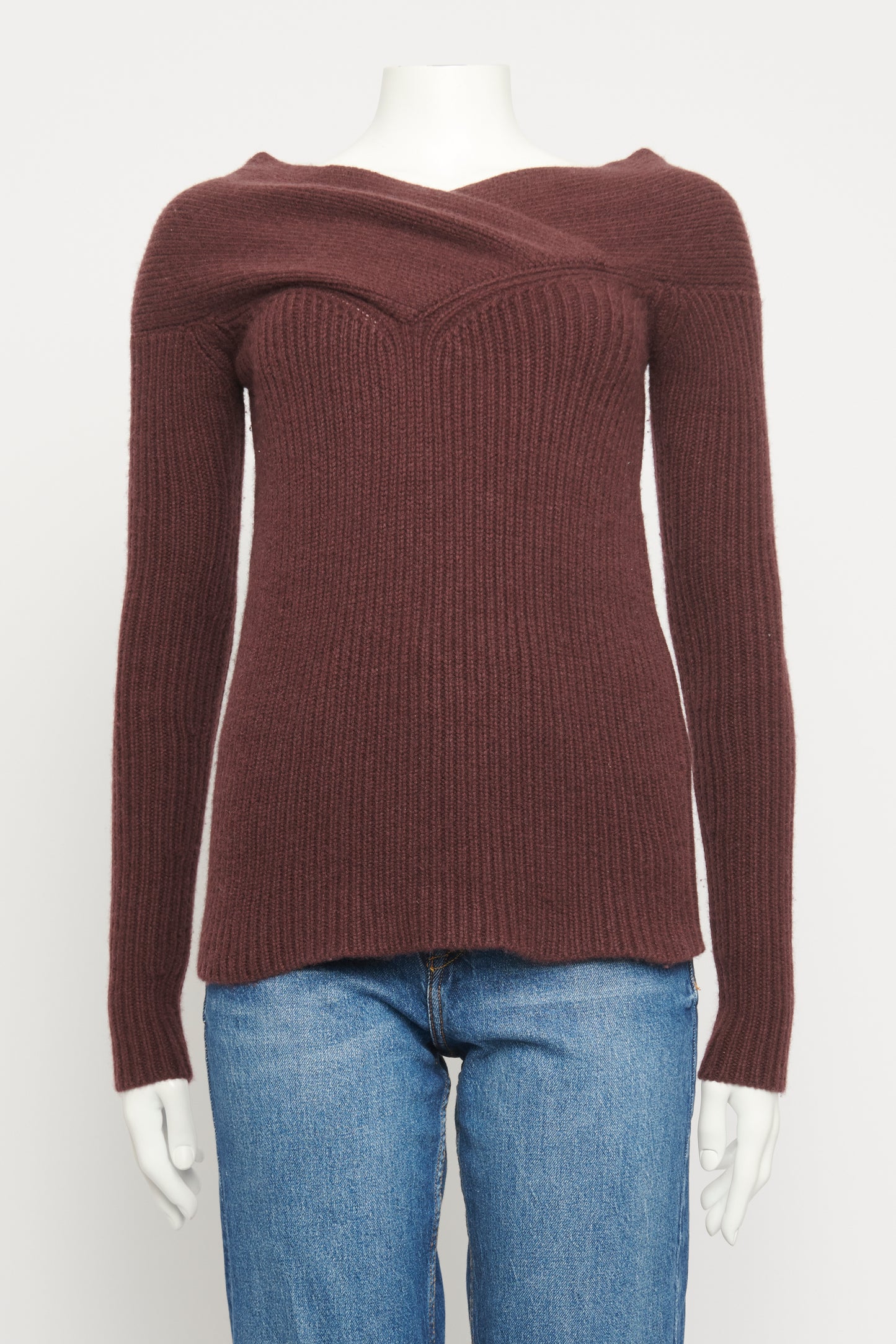 Burgundy Responsible-Cashmere Preowned Jumper