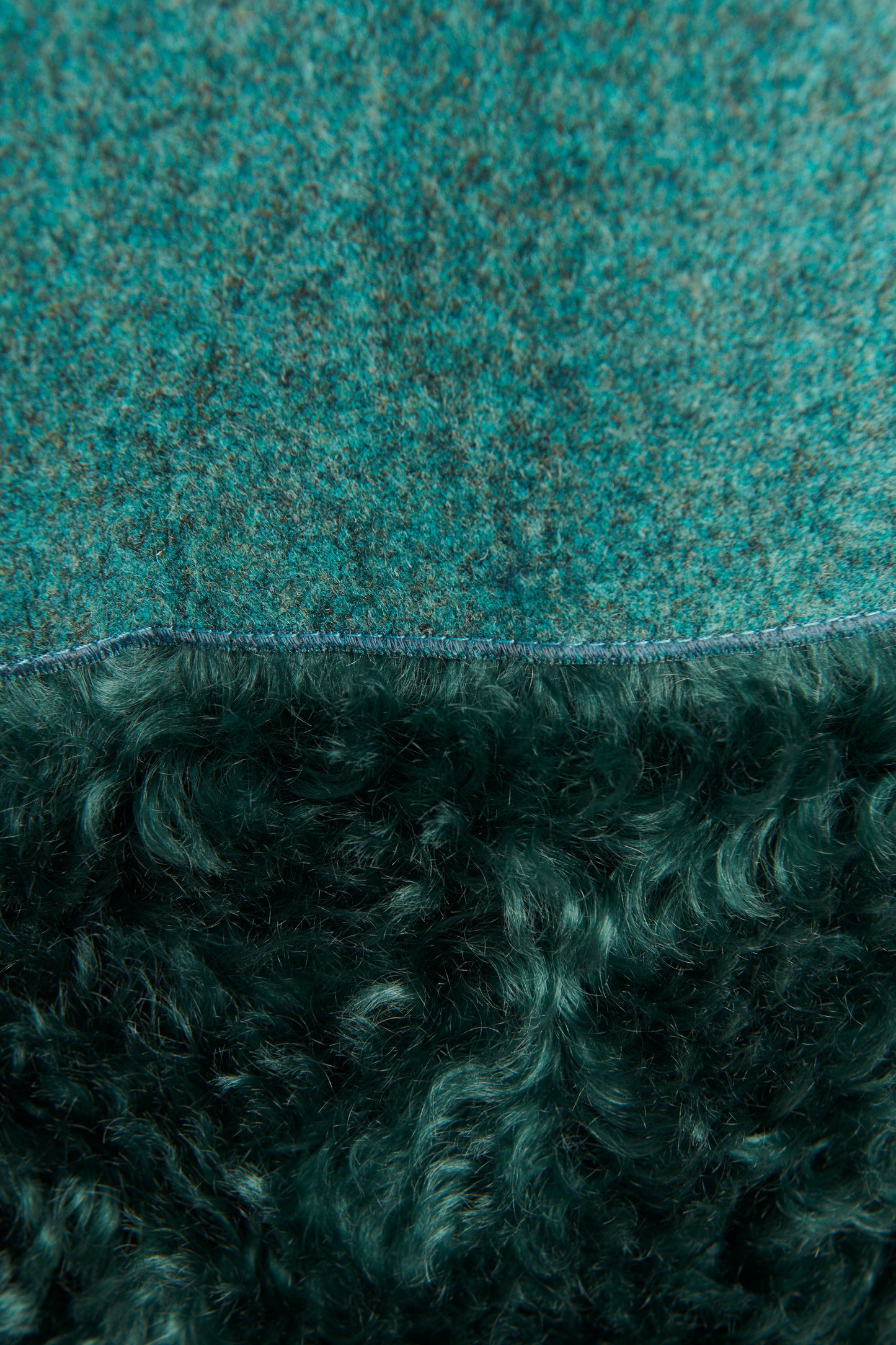 2014 Pre-Fall Mohair Teal Textured Coat