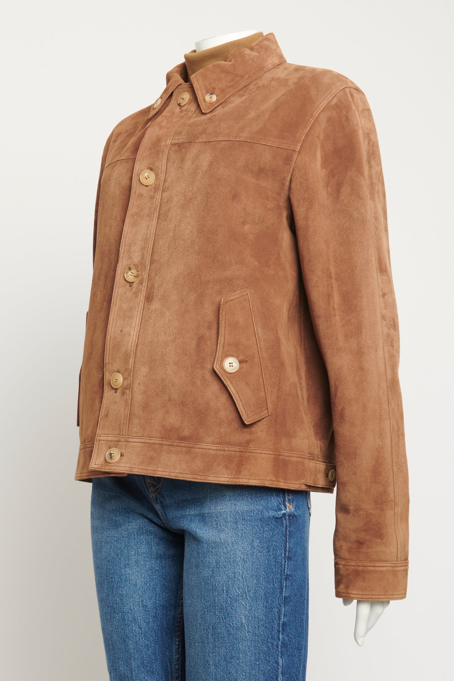 Gucci Brown Suede Preowned Jacket