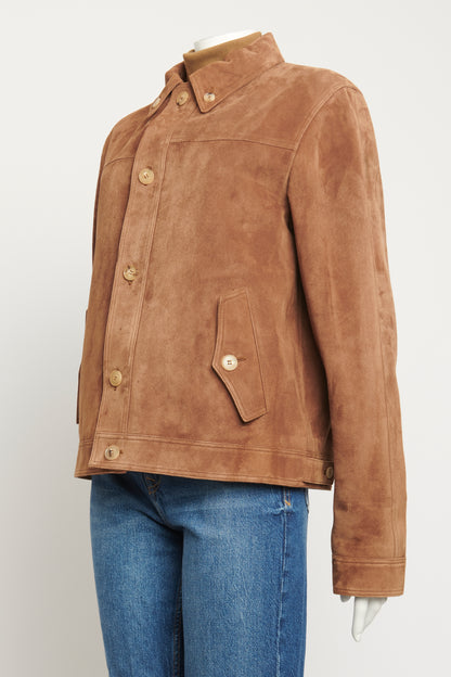 Gucci Brown Suede Preowned Jacket