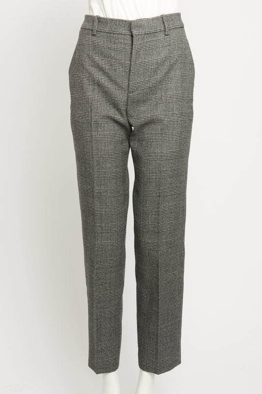 2018 Fall Wool Glen Check Preowned Trousers