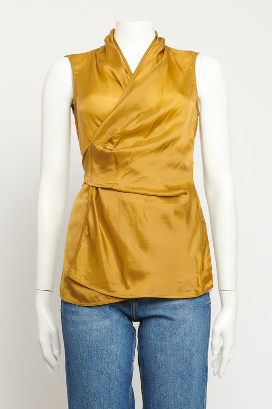 2022 Fogachine Wrap Front Sleeveless Top