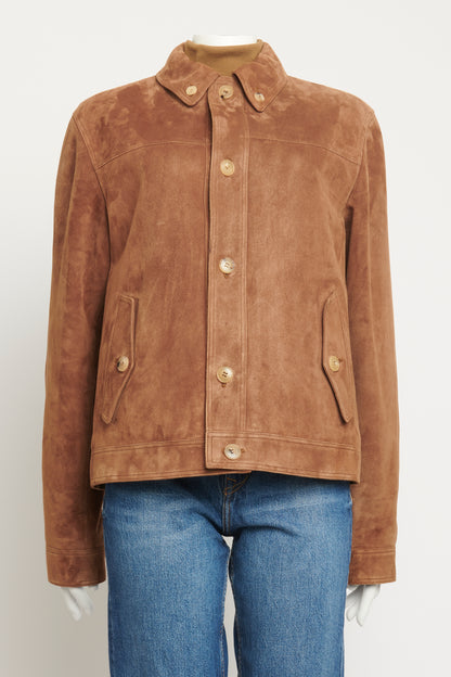 Gucci Brown Suede Preowned Jacket