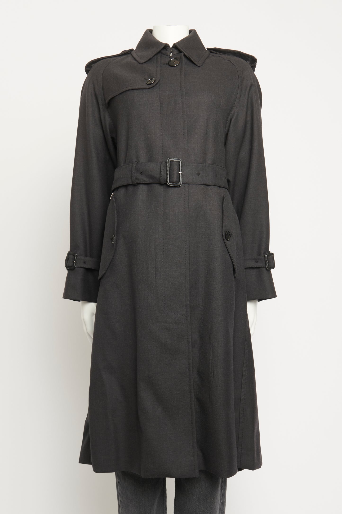 2022 Wool Charcoal Preowned Trench