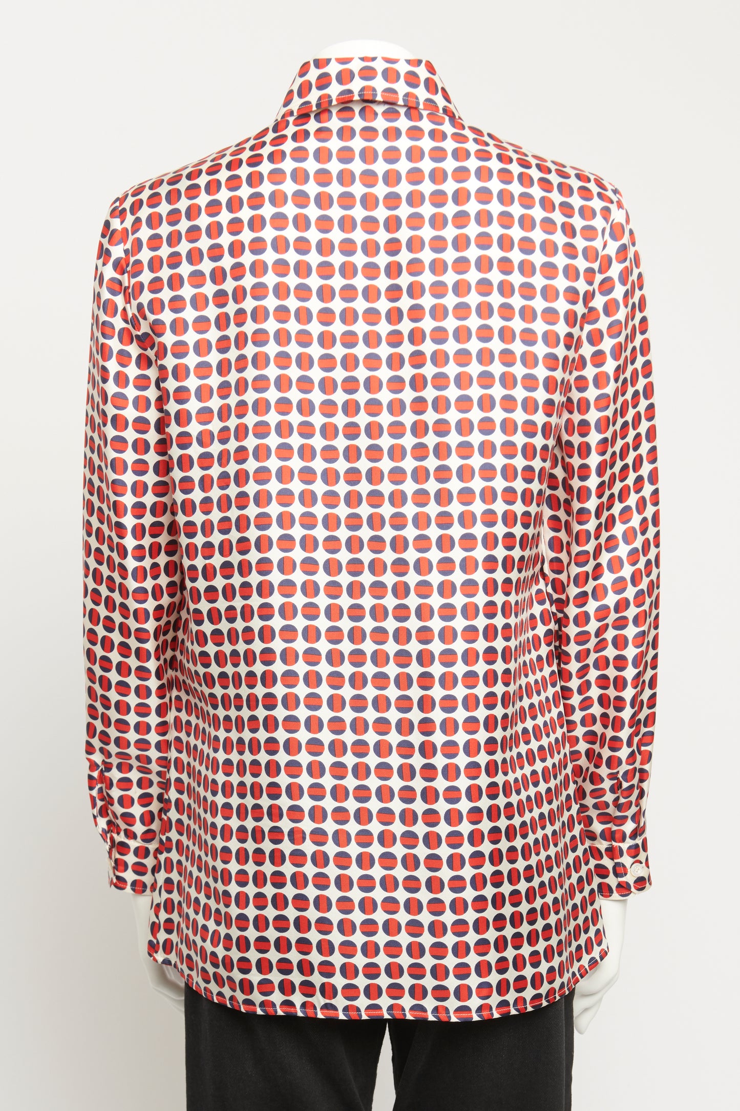 2016 Silk Twill Polka Dot Preowned Blouse