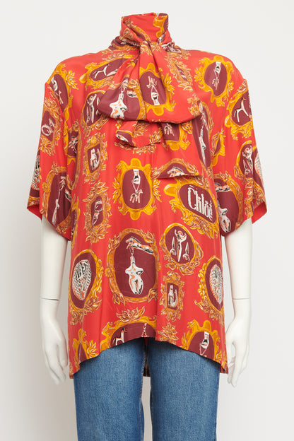 2019 Pre-Fall Lavallière Preowned Scarf Blouse