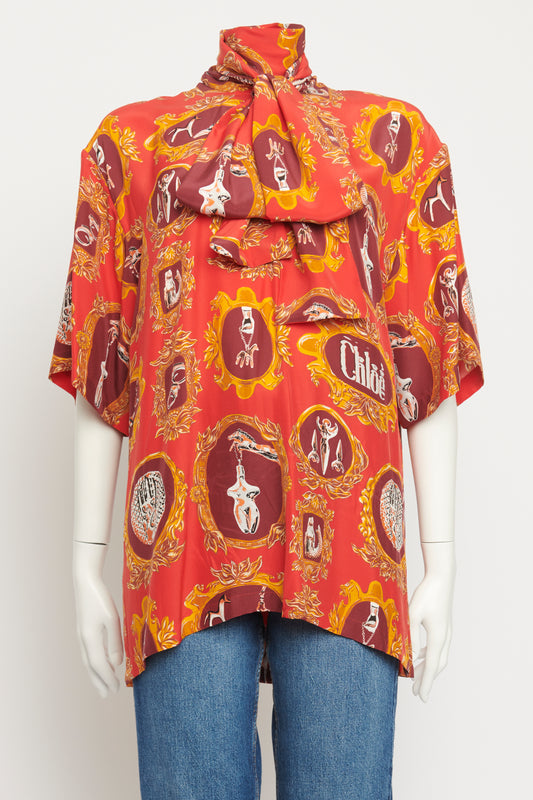 2019 Pre-Fall Lavallière Preowned Scarf Blouse