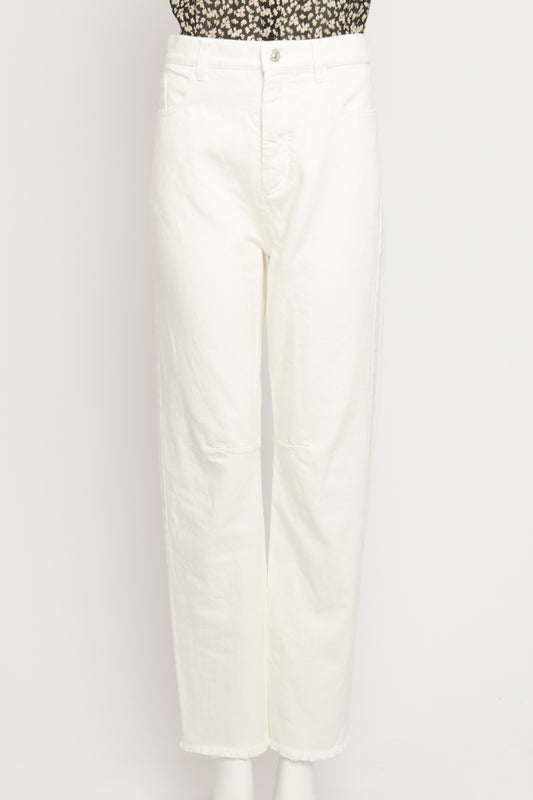 White Denim Curved Preowned Jeans