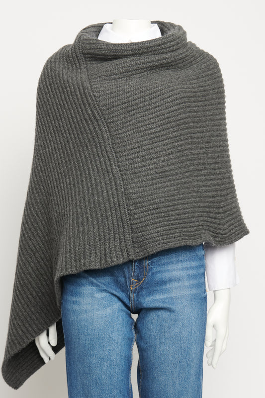 Atna Grey Cashmere Preowned Poncho