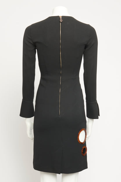 Black Silk Preowned Cut Out Dress