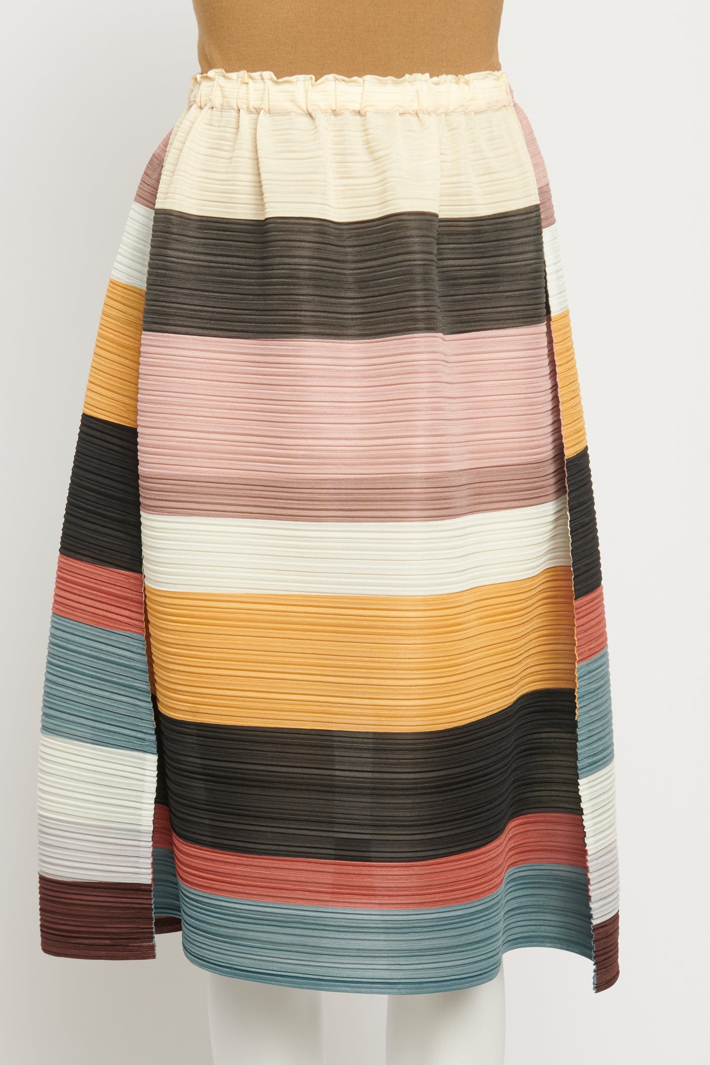 Elasticated Tiered Preowned Multicoloured Skirt