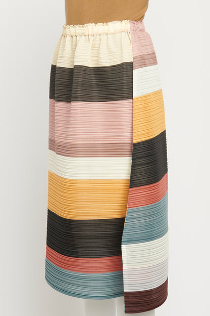 Elasticated Tiered Preowned Multicoloured Skirt