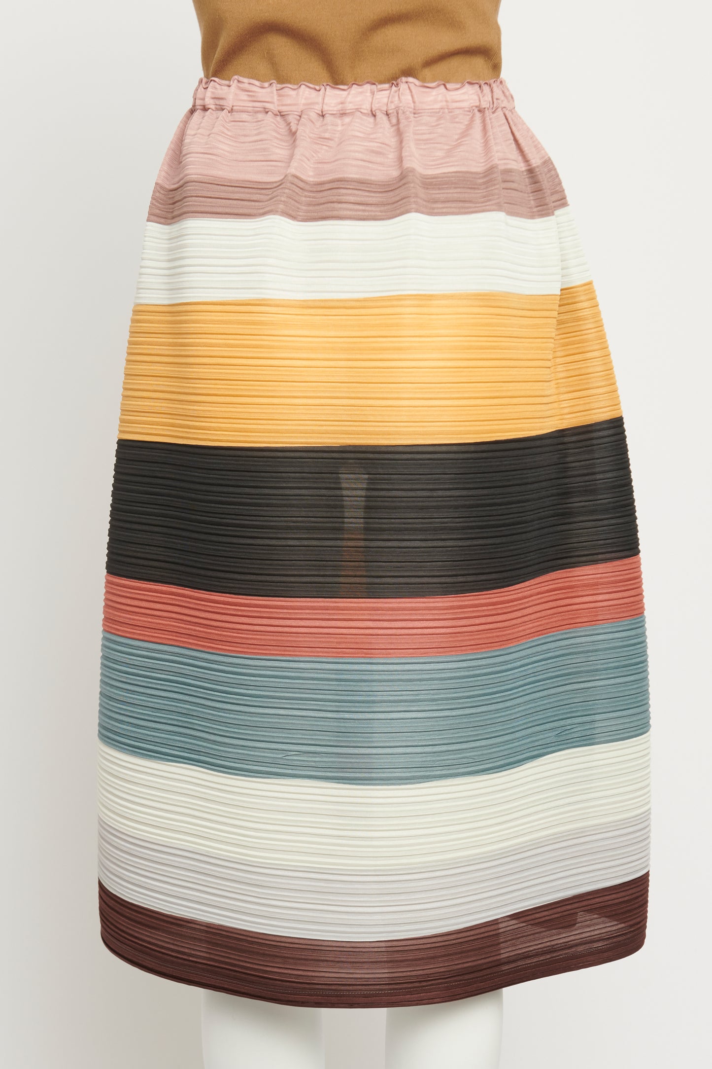 Elasticated Tiered Preowned Multicoloured Skirt