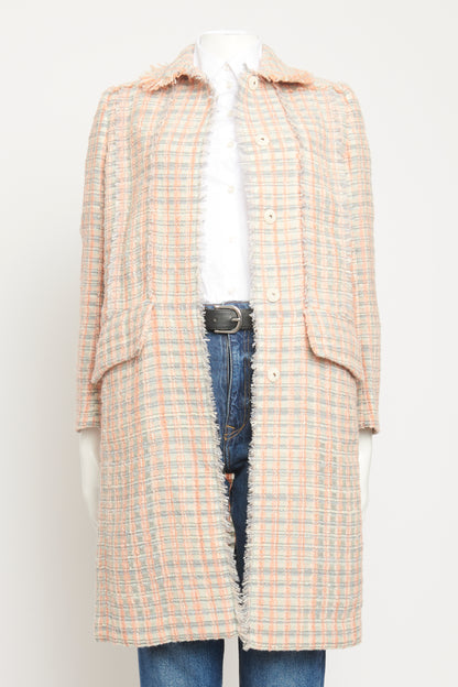 2016 Wool Blend Preowned Check Coat