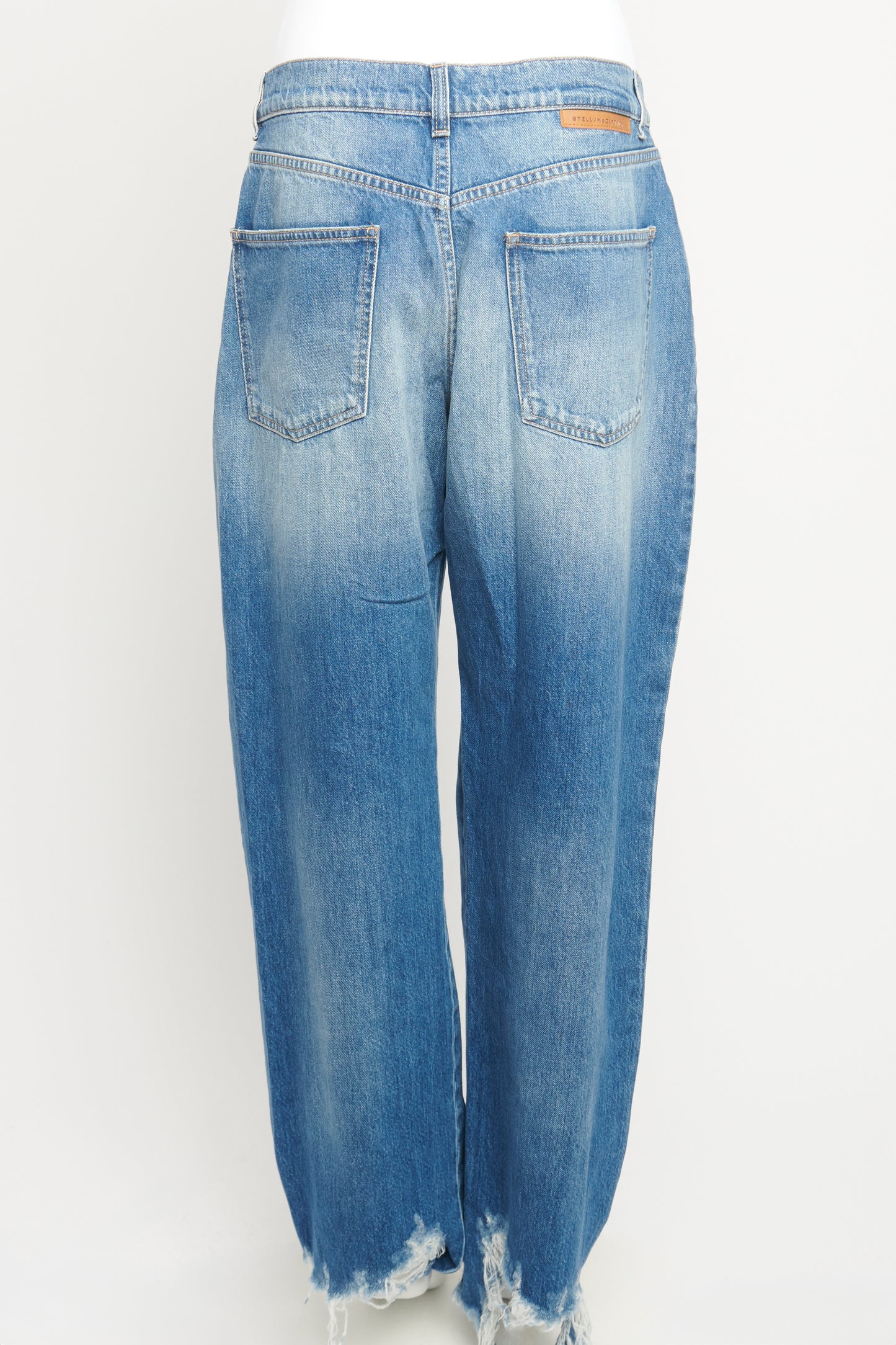 Blue Denim Distressed Hem Preowned jeans