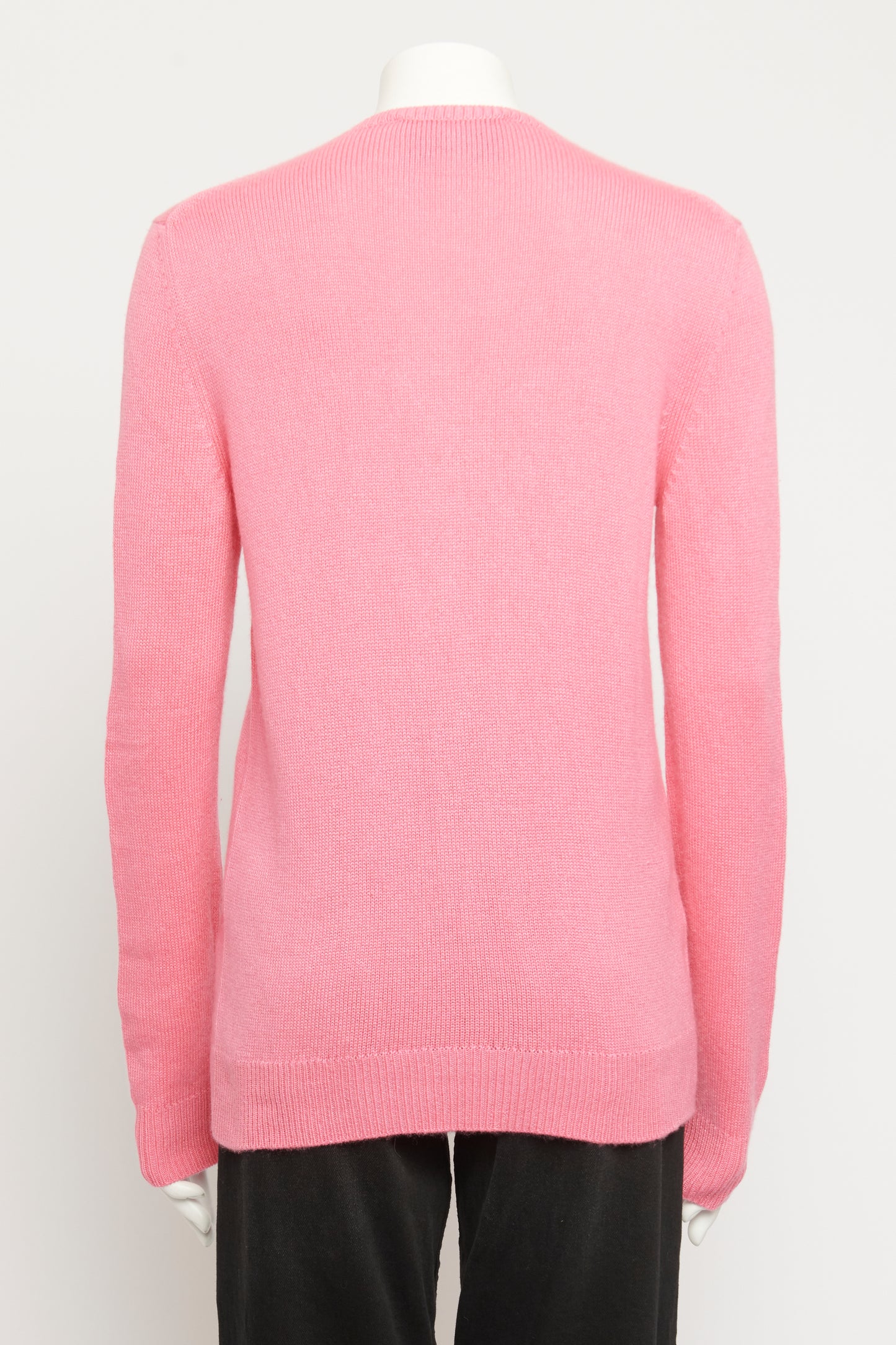 Pink Cashmere & Silk Blend Moth Embellished Preowned  Jumper