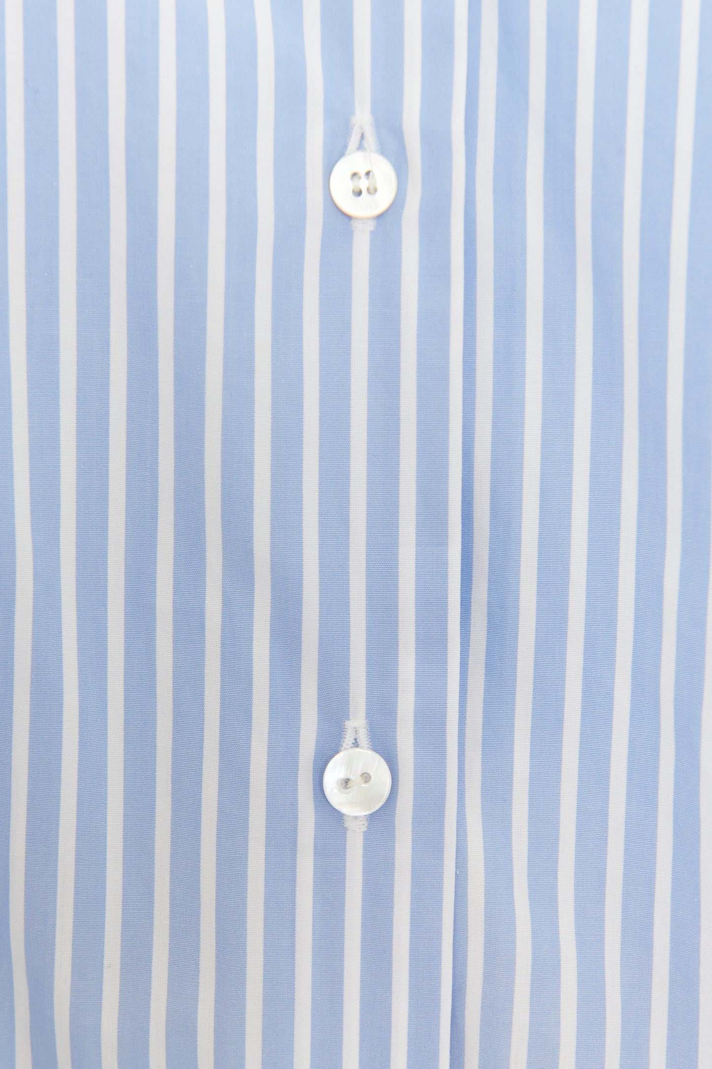 Blue & White Cotton Poplin Relaxed Fit Preowned Shirt