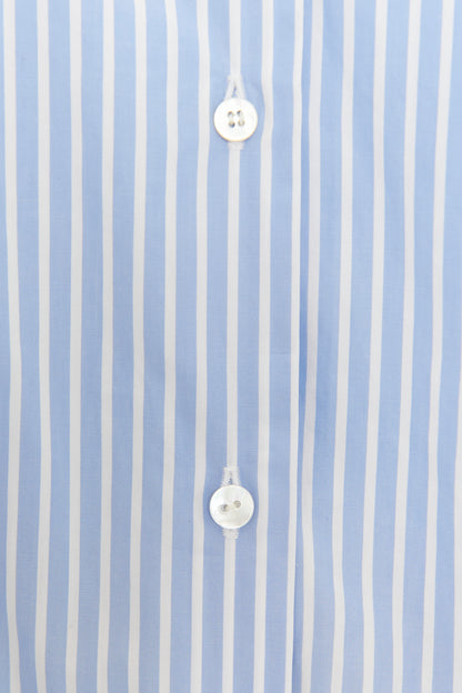 Blue & White Cotton Poplin Relaxed Fit Preowned Shirt