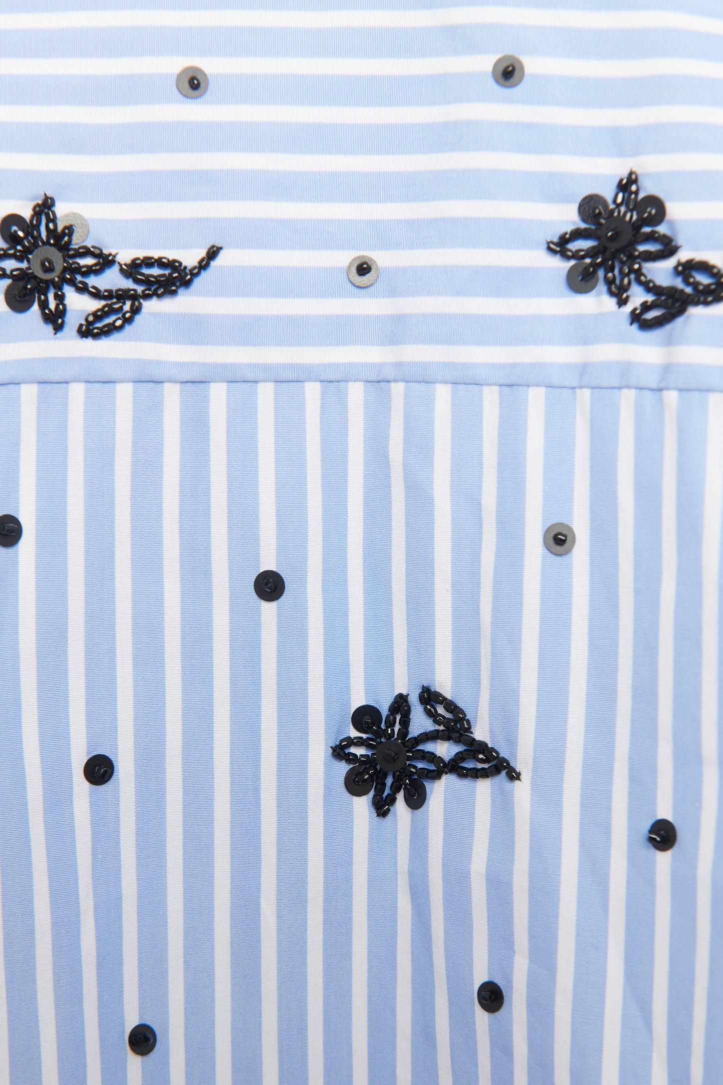 Blue & White Cotton Poplin Relaxed Fit Preowned Shirt