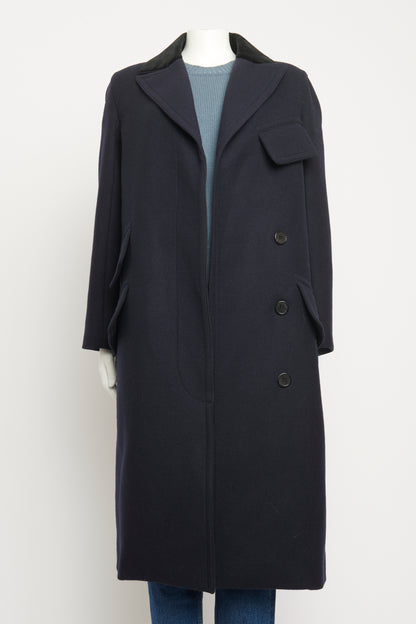 Navy Wool Military Preowned Coat