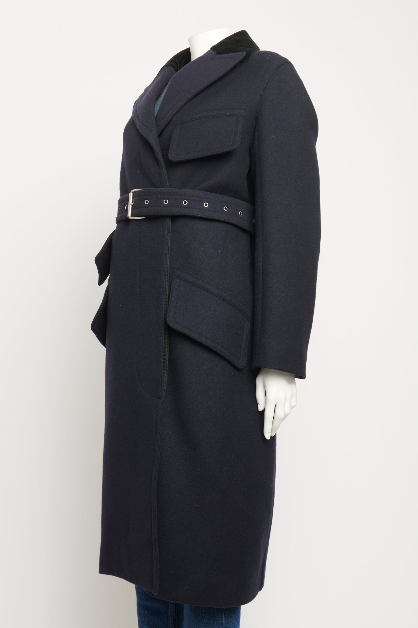 Navy Wool Military Preowned Coat