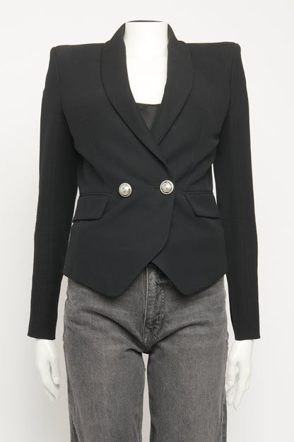 Black Cropped Preowned Blazer